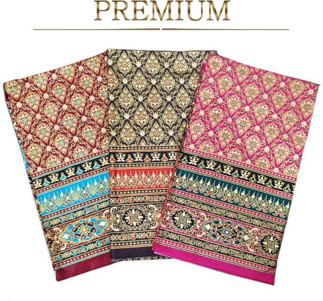 [로이스] 아로마마사지 오일마사지용 매트리스 커버 파퉁 106cmx200cm 신상품 태국 전통문양 코팅된 화려한 오일포 오일커버 면커버 매트커버 매트리스커버 업소용