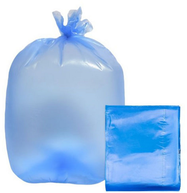 월드크린 분리수거 배접 비닐봉투 파랑, 80L, 50개