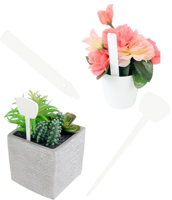 골든트리 식물 작물 이름표 표시 사인 10개입 1세트 네임텍 화분픽 가든픽, 일자형 10개입 1세트