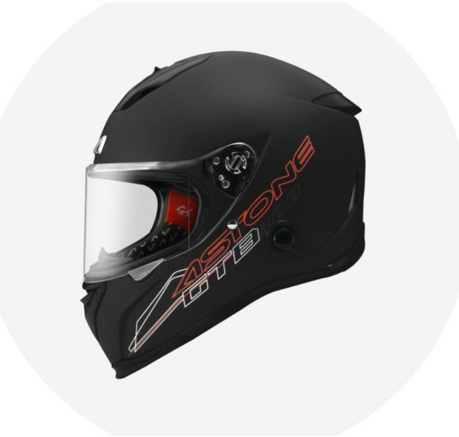 Astone Helmets GTB800 內藏式墨鏡 素色 雙D扣 全罩安全帽, 平光黑,2XL
