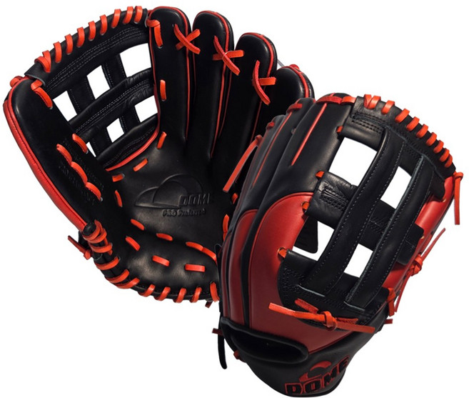 DOME 돔 야구글러브 외야수 우투용 DM300 (BK/RD), BK/RD, 1개