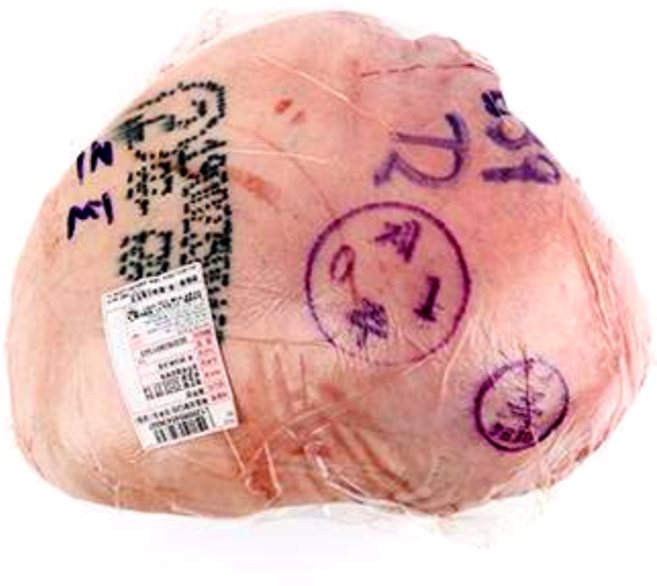 미트컷 한돈1+등급 돼지고기 뒷다리 반마리 통원육 껍질있음(8~9kg)수육 찌개 제육 불고기 폴드포크용, 8kg, 1개