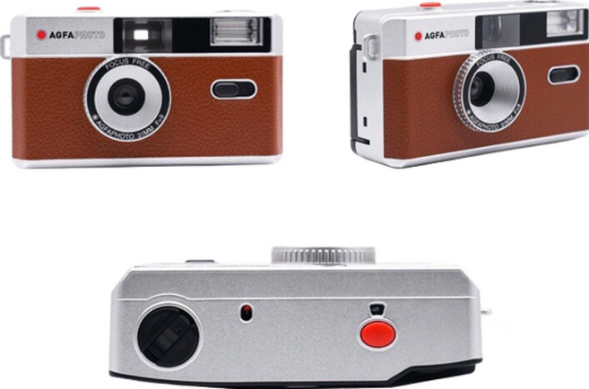 德國 AGFA photo 愛克發 復古底片相機 135膠捲相機 交換禮物 文青風, 復古棕+4號電池, 1個