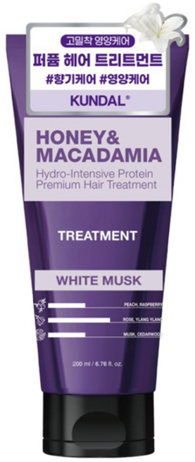 쿤달 허니 앤 마카다미아 헤어 트리트먼트 화이트머스크향, 200ml, 6개