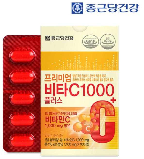 종근당건강 프리미엄 비타민C 1000 플러스, 1개, 100정