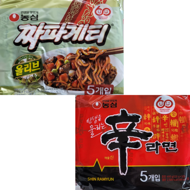 농심짜파게티 15개 + 농심신라면 15개, 30개