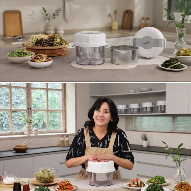 [홈쇼핑] 하이로 빅스텐 오이지 두부 야채탈수기 대용량 매직짤순이 2.4L, 야채짤순이(유청분리기 포함), 1세트