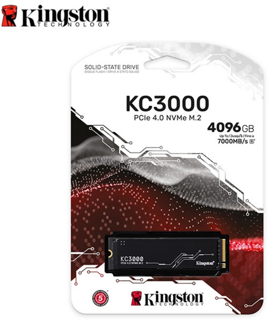 金士頓 Kingston KC3000 PCIe 4.0 NVMe M.2 SSD 固態硬碟, 4096GB