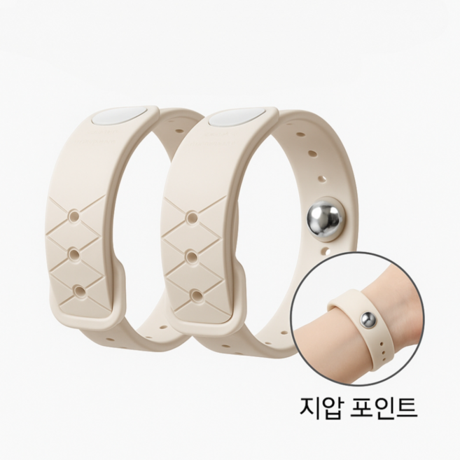 플리브 임산부 입덧 차량 배 멀미방지 밴드, 아이보리, 1세트