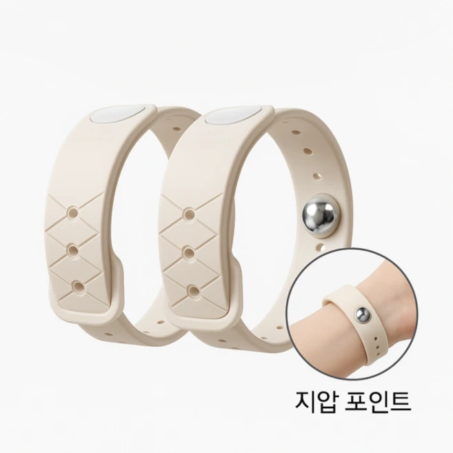 플리브 임산부 입덧 차량 배 멀미방지 밴드, 아이보리, 1세트 - 쿠팡