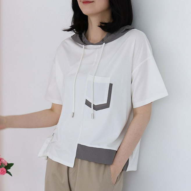 웬디즈갤러리 티아니 후드 반팔티셔츠 NTS106