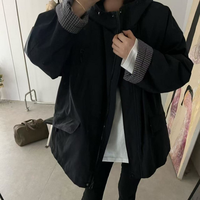 휠렉스 여성 후드 베이직 보온 재킷 YQ43