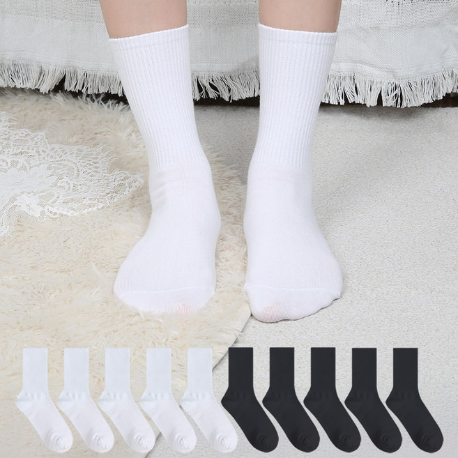 발장난양말 여성 긴목 학생 양말 10켤레
