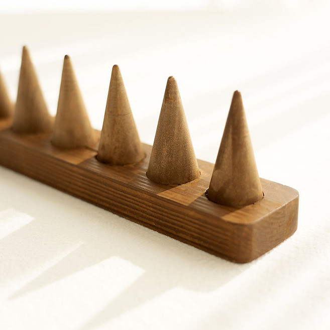 원목 국내제작 반지거치대 빈티지 고급 샵 반지거치 보석 에보니블랙 도토리색 마감 반지걸이 보석함