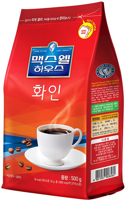 맥스웰하우스 화인커피 자판기용 리필, 500g, 1개입, 2개