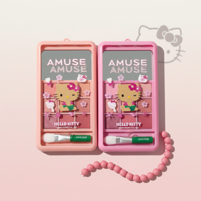 어뮤즈 태닝키티 립 앤 치크 팔레트 폰 4.5g, 1개, 01 복숭아 코랄