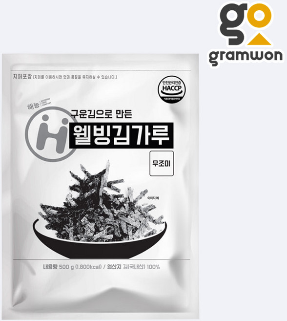 웰빙 김가루 500G 해농, 1개