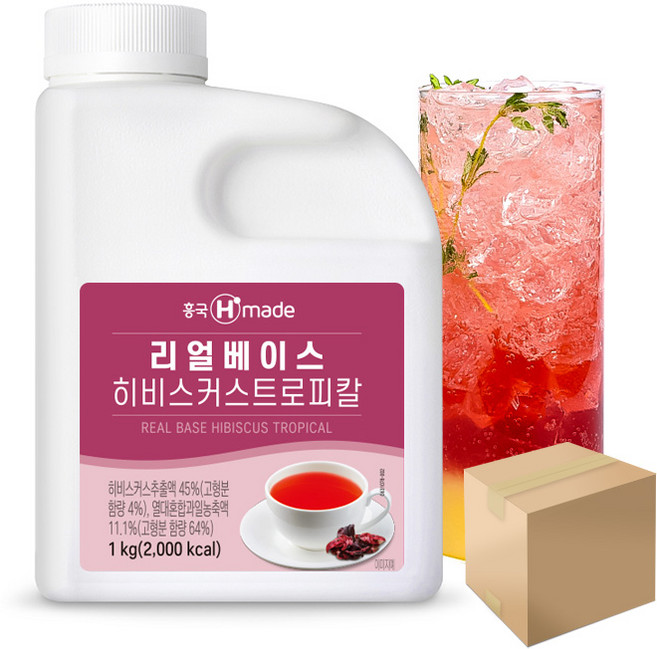 흥국 리얼베이스 히비스커스 트로피칼 1kg (냉장), 12개
