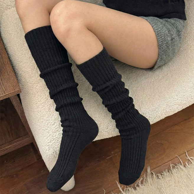 블루씨티 맥시즈 롱롱 골지 니하이삭스 양말