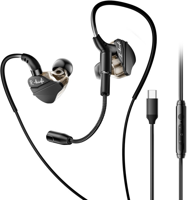 Essager 게이밍 붐마이크 유선 이어셋 AUX 이어폰 3.5mm/C타입 변환 케이블, 1개, C 타입