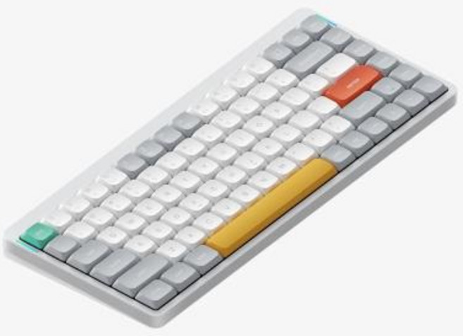 가능 로우 V2 프로파일 Windows Nuphy 75% 및 스위치 무선 호환 Air75, Red 2.0 Switch, 없음, Ionic White, 없음