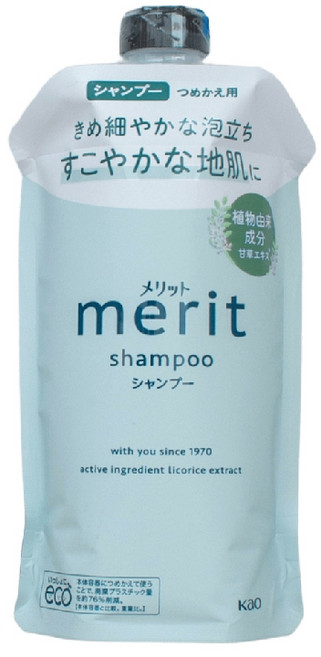 merit 弱酸性無矽靈洗髮精 補充包, 1件, 320ml