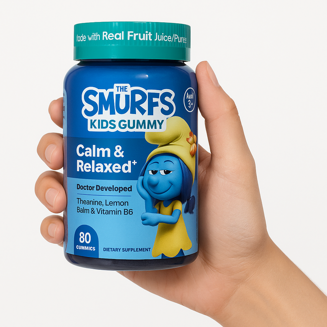 스머프 어린이용 구미젤리 캄 앤 릴렉스 Calm and Relaxed 만 3세 이상 스머프 베리 구미젤리 80개 / 해외직구 미국정품, 1개, 80회분