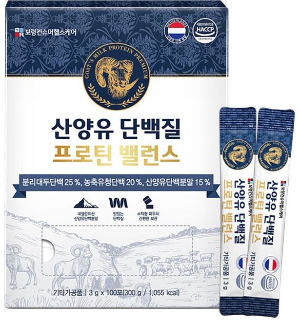 보령 산양유 단백질 프로틴 밸런스 3g x 100포, 300g, 1개