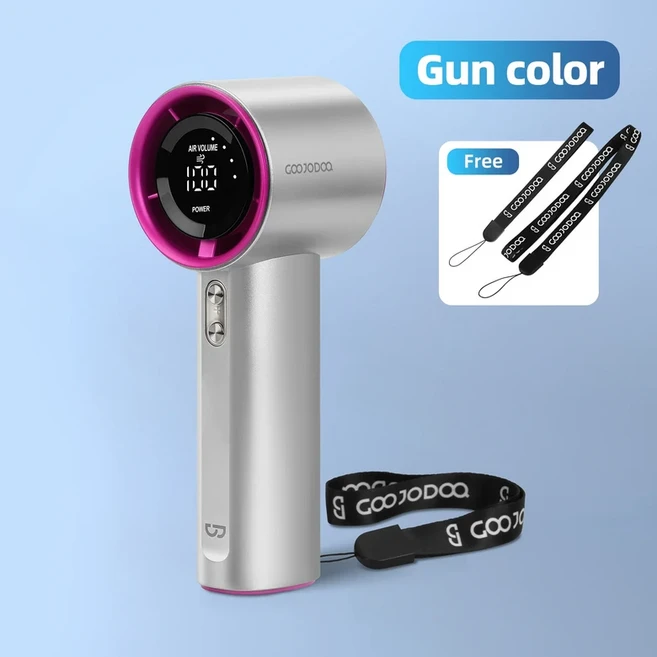 GOOJODOQ 네일룽 GFS001 4000mAh 터보 제트 미니 고속 ​ 충전식 휴대용 선풍기 강력한 바람 100단계, 06 Gun color