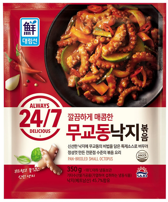 [사조대림] 247 무교동낙지볶음 350g X 4개
