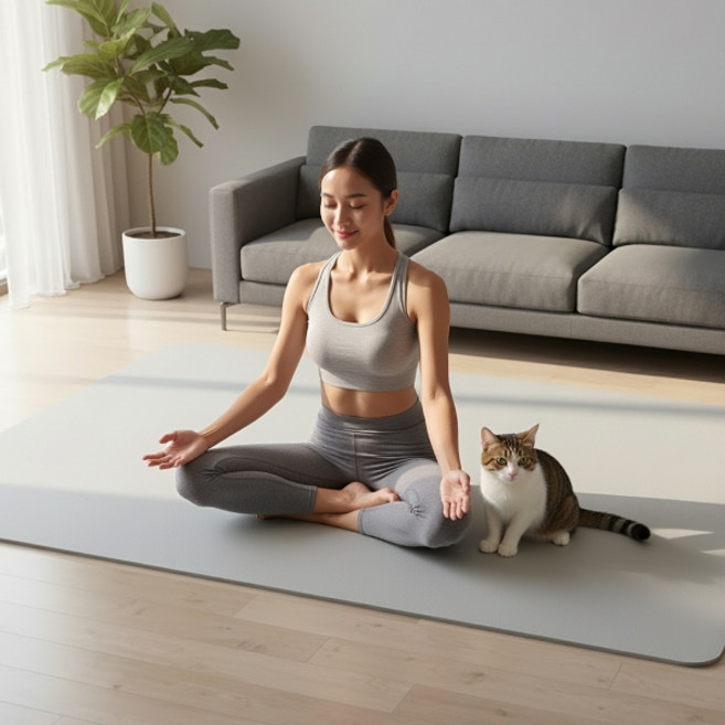 아리프 초대형 TPE 자이언트 요가매트 122cm 필라테스, 색상:네오 민트, 1개