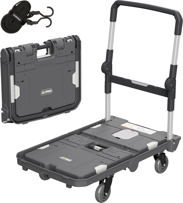 큐폴드 카트 Max 접이식 손수레 폴딩 구루마 핸드카, 1개, 다크그레이