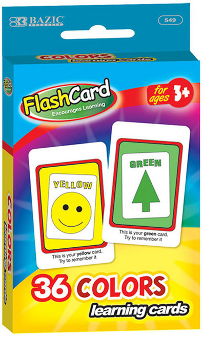 [ 미국 BAZIC ]549 영어 단어 플래시카드 36컬러 세트 학습카드, 1팩