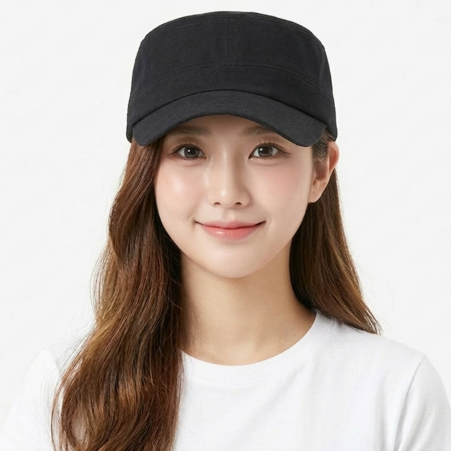 비쥬마켓 군모 남녀공용 무지 군모 밀리터리캡 빈티지 모자