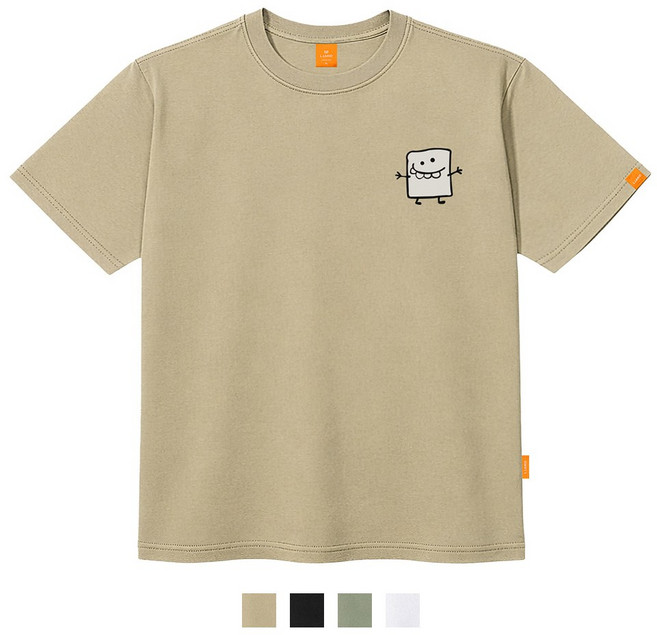 엘라모 큐티멜로우 반팔 티셔츠 남녀공용 빅사이즈 S~4XL