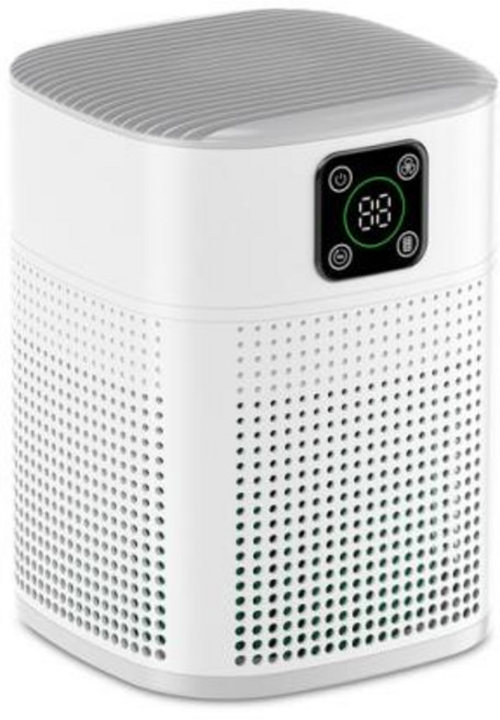 공기청정 제습기 OUNEDAHY1800 프로 가정용 휴대용 공기 청정기 H13 헤파 및 탄소 필터 스마트 제어 패널 효율적인 정화, 3) WHITE  UK