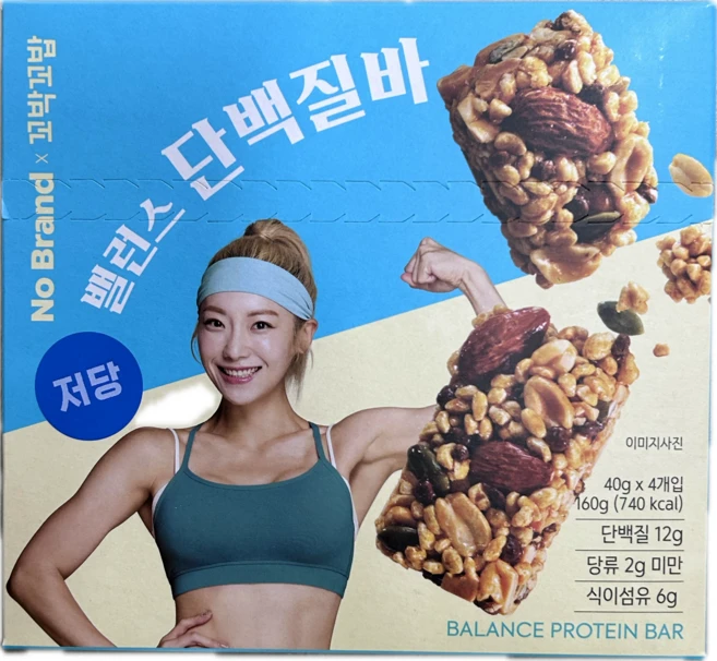 노브랜드 밸런스 단백질바, 2개, 160g - 쿠팡