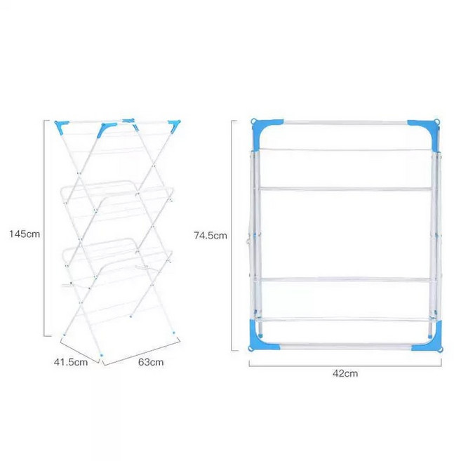 아기욕조 스탠드 접이식 거치대 테이블 배수관 캐스터, 블루