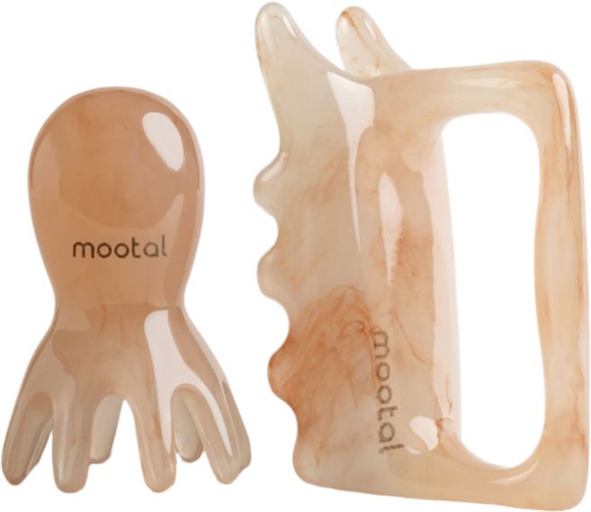 무탈 두피 괄사 머리 지압 바디 마사지기, 딥크림+크림, 1세트