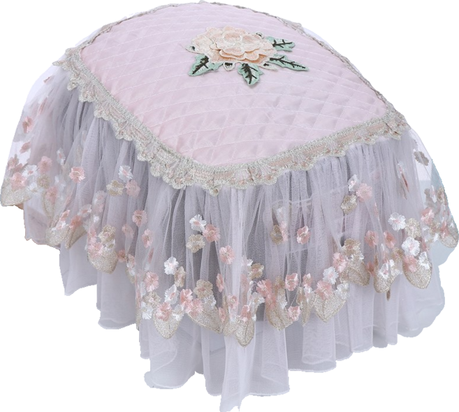 SKANDSALO 밥솥 커버 레이스 에어프라이어덮개 가정용 타원형, 날씬한 스노우 파우더 타원형_밥솥 커버, 1개