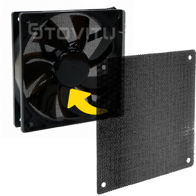 스토비투 120mm 시스템 쿨러 먼지필터 쿨링팬 컴퓨터 본체 PVC 메쉬, 1개