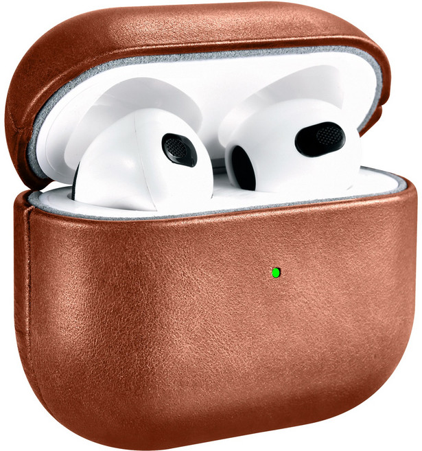 에어팟 5 케이스 아이폰 무선 이어폰 케이스 에어팟 프로3 가죽 소가죽 케이스, 갈색, AirPods4/5, 1개