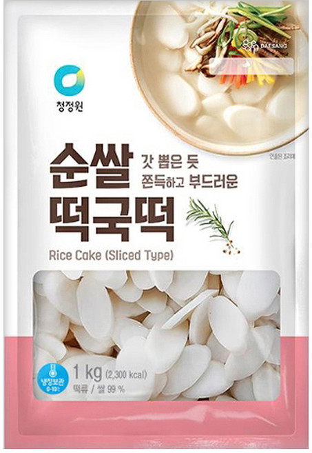 [냉장] 청정원 순살떡국떡 1kg, 3개