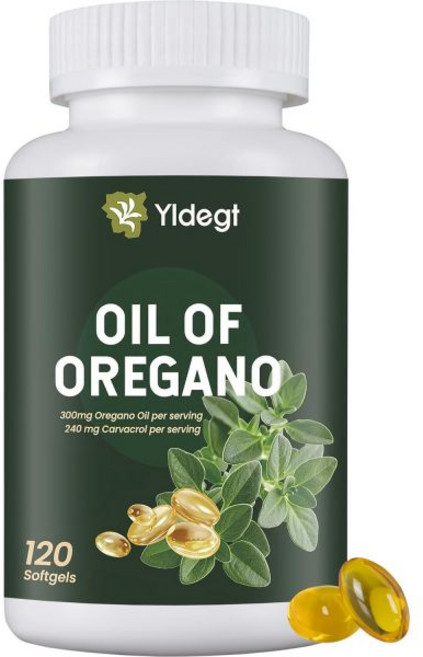 Oil of Oregano Softgels with Black Seed Oil - 300 Capsules - Oreganol Supplements Rich in Carvacro, Oil of Oregano Softgels with B