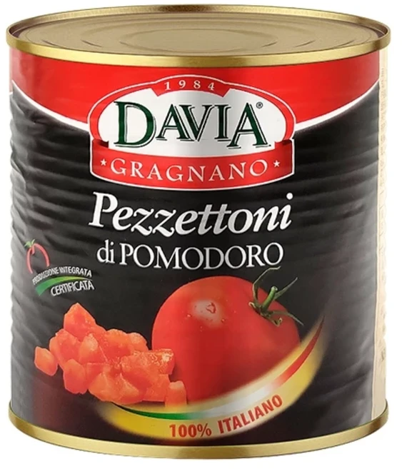 DAVIA 義大利切塊番茄罐頭, 2.5kg, 1個