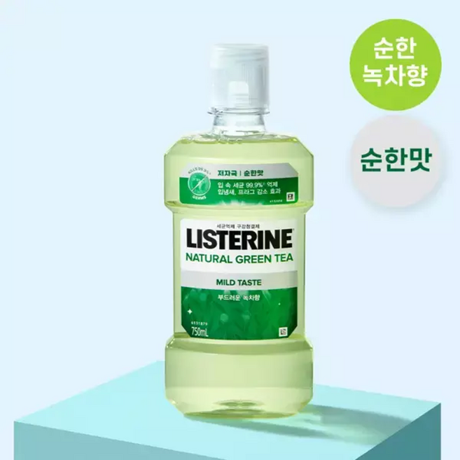 리스테린 내추럴 그린티 마일드 750ml 녹차향 순한맛, 1개