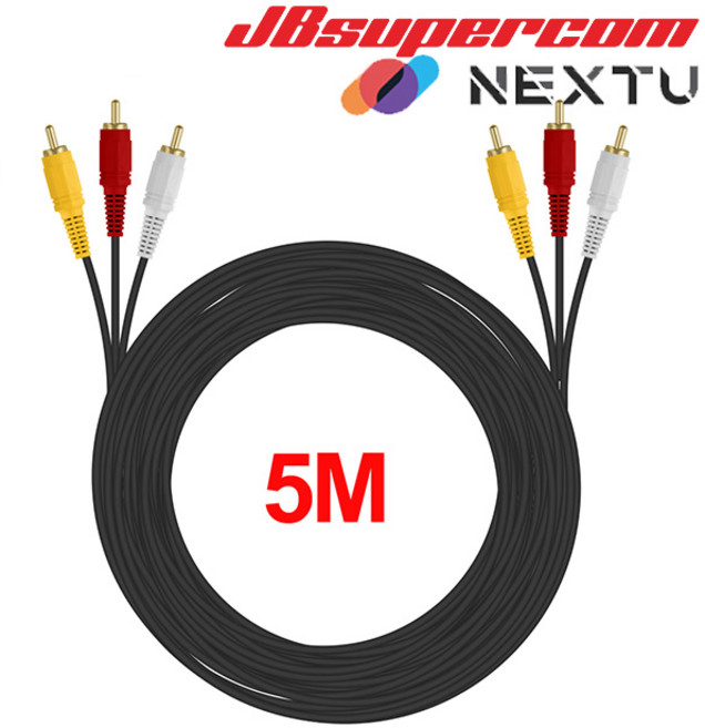 이지넷유비쿼터스 넥스트 NEXT-1576-3RC 3RCA to 3RCA 케이블 5M - JBSupercom