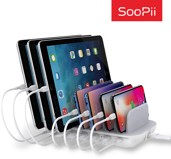 Soopii 7포트 USB PD PPS 초고속 멀티충전기 CS70, 화이트, 1개