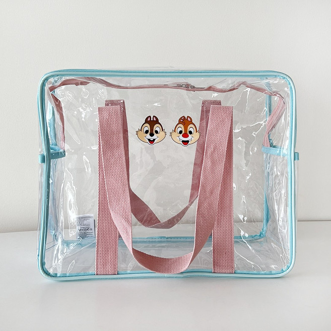 ECLL 컬러 투명 PVC 비치백 방수 비치 가방