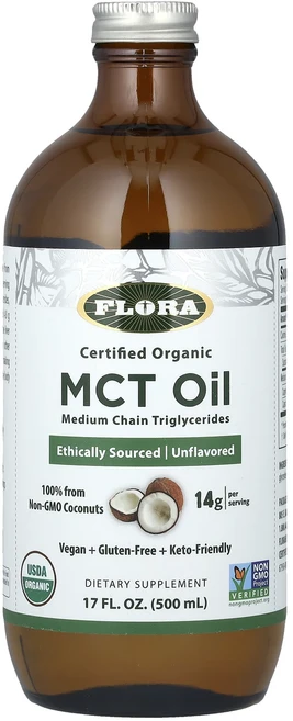 절실히 몸관리가필요한시기 Flora 유기농 인증 MCT 오일 무맛 14g 500ml(17fl oz) 프리미엄할인상품입니다, Flora유기농인증MCT오일무맛14g500ml17flo, 1, 500ml - 쿠팡